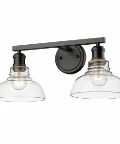 Golden Lighting American Farmhouse Carver 2 Light Bath Vanity