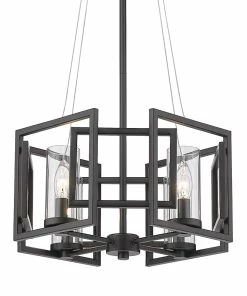 Golden Lighting American Farmhouse Marco 4 Light Pendant