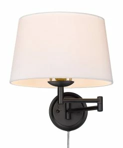 Golden Lighting American Farmhouse Eleanor 1 Light Articulating Wall Sconce