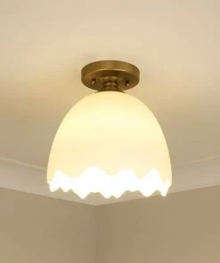 Golden Lighting American Farmhouse Brinkley Semi-Flush