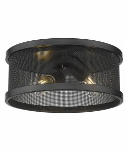 Golden Lighting American Farmhouse Channing Flush Mount - 11"