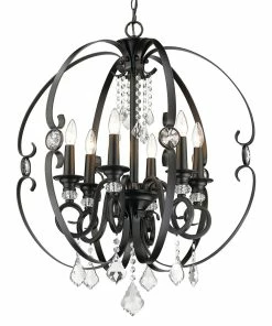 Golden Lighting American Farmhouse Ella 6 Light Chandelier