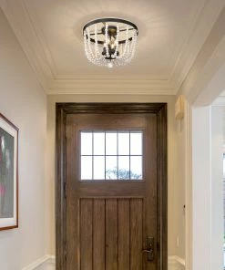 Cheapest 🌟 Golden Lighting Tabitha Flush Mount American Farmhouse 🥰 11 Golden Lighting Tabitha Flush Mount American Farmhouse