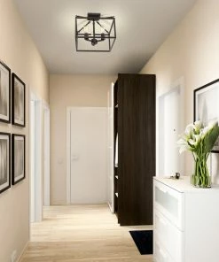 Golden Lighting American Farmhouse Wesson Semi-Flush