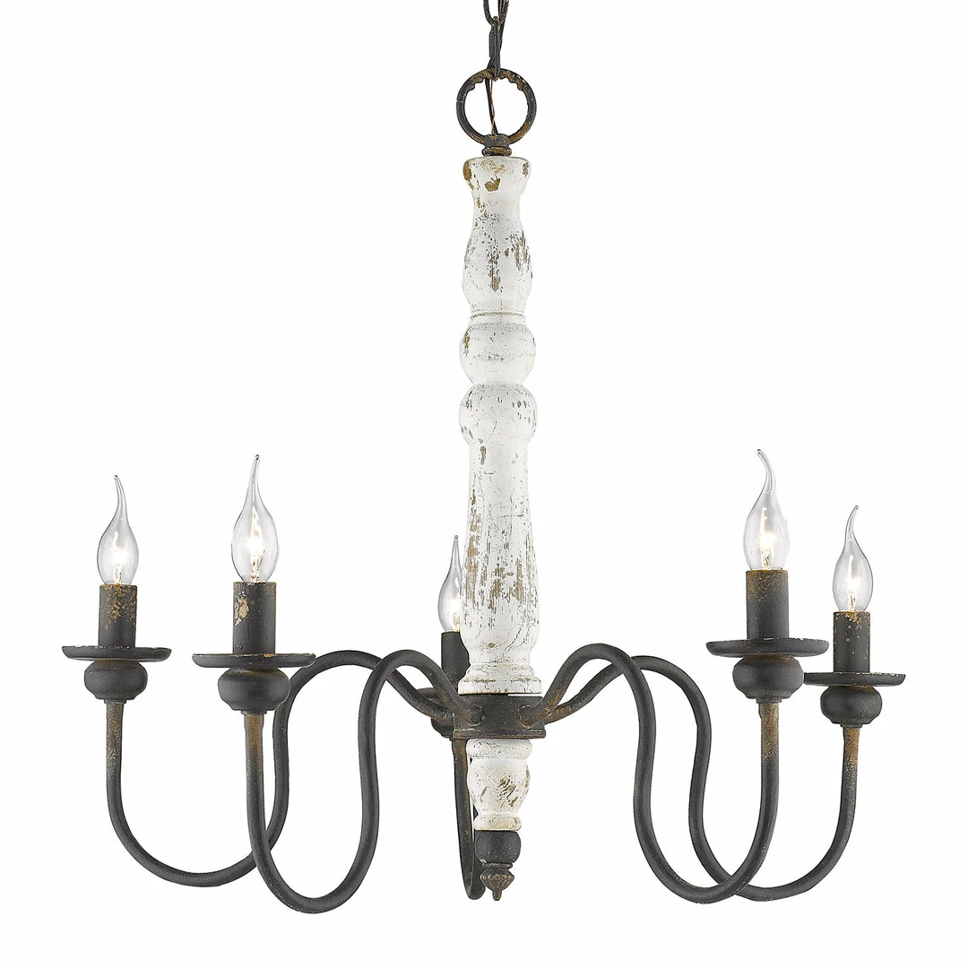 Best Pirce 👏 Golden Lighting Astoria 5 Light Chandelier - Closeout American Farmhouse 🤩 3 Golden Lighting Astoria 5 Light Chandelier - Closeout American Farmhouse