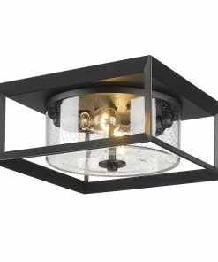 Golden Lighting American Farmhouse Smyth Outdoor Flush Mount