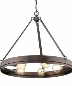 Golden Lighting American Farmhouse Drew Chandelier