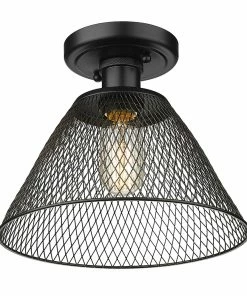 Golden Lighting Carver Semi-Flush American Farmhouse