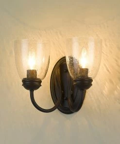 Golden Lighting American Farmhouse Parrish 2 Light Wall Sconce