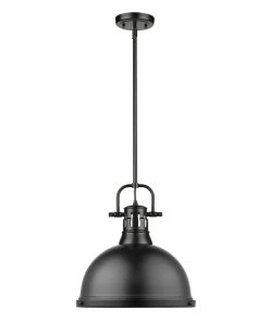 Hot Sale ๐คฉ Golden Lighting Duncan 1 Light Pendant With Rod American Farmhouse ๐ 67 Golden Lighting Duncan 1 Light Pendant With Rod American Farmhouse