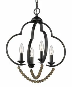 Golden Lighting American Farmhouse Flori 4 Light Pendant