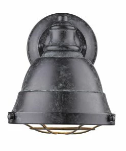 Golden Lighting Bartlett 1 Light Bath Vanity American Farmhouse