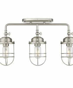 Golden Lighting Seaport 3 Light Bath Vanity American Farmhouse