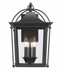 Golden Lighting Brigham Large Wall Sconce - Outdoor American Farmhouse