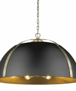 Golden Lighting American Farmhouse Aldrich 8 Light Pendant