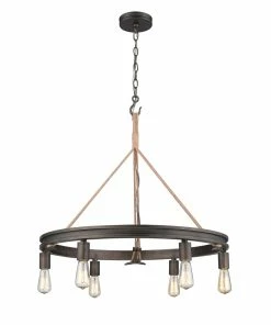Golden Lighting American Farmhouse Chatham 6 Light Chandelier