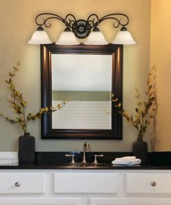 Cheap ๐ Golden Lighting Homestead 4 Light Bath Vanity ๐งจ 15 Golden Lighting Homestead 4 Light Bath Vanity