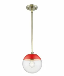 Golden Lighting Dixon Small Pendant With Rod - Closeout