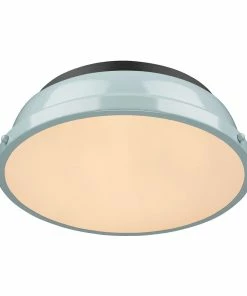 Top 10 💯 Golden Lighting Transitional Looks Duncan 14" Flush Mount 🥰 118 Golden Lighting Transitional Looks Duncan 14