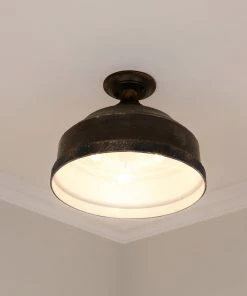 Golden Lighting Keating Semi-Flush American Farmhouse