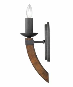 Golden Lighting American Farmhouse Madera 1 Light Wall Sconce Torchiere