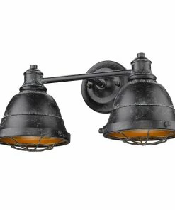 Golden Lighting Bartlett 2 Light Bath Vanity American Farmhouse