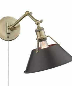 Golden Lighting Transitional Looks Orwell 1 Light Articulating Wall Sconce