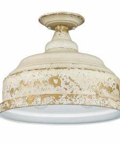 Golden Lighting Keating Semi-Flush American Farmhouse