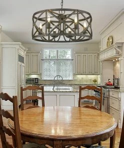 Golden Lighting Alcott 6 Light Chandelier American Farmhouse