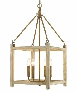 Golden Lighting American Farmhouse Orville 4 Light Pendant