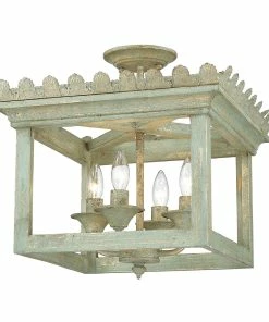 Golden Lighting American Farmhouse Finley Semi-Flush