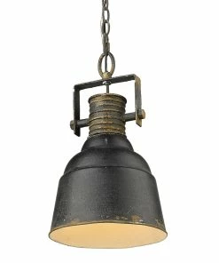 Golden Lighting Quarry 1 Light Pendant American Farmhouse