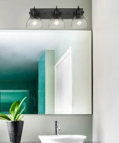 Golden Lighting Hines 3 Light Bath Vanity American Farmhouse