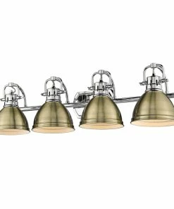 Golden Lighting Duncan 4 Light Bath Vanity American Farmhouse