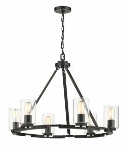 Budget โค๏ธ Golden Lighting American Farmhouse Monroe 6 Light Chandelier ๐ 8 Golden Lighting American Farmhouse Monroe 6 Light Chandelier