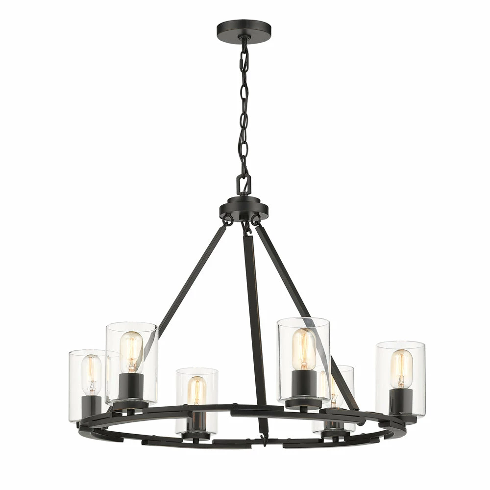 Budget โค๏ธ Golden Lighting American Farmhouse Monroe 6 Light Chandelier ๐ 5 Golden Lighting American Farmhouse Monroe 6 Light Chandelier