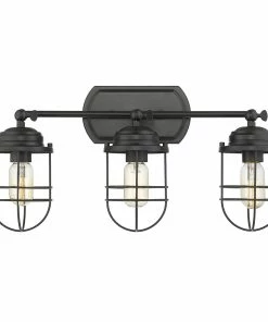 Golden Lighting Seaport 3 Light Bath Vanity American Farmhouse