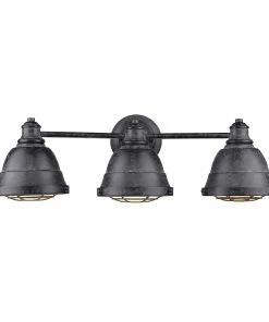 Golden Lighting Bartlett 3 Light Bath Vanity American Farmhouse