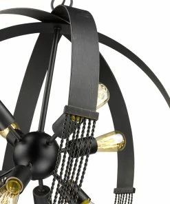 Hot Sale โค๏ธ Golden Lighting American Farmhouse Carter 8 Light Pendant - Closeout ๐ 9 Golden Lighting American Farmhouse Carter 8 Light Pendant - Closeout