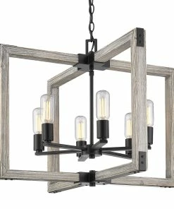 Golden Lighting American Farmhouse Lowell 6 Light Chandelier