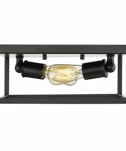 Golden Lighting Wesson Flush Mount American Farmhouse