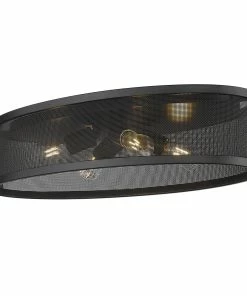 Golden Lighting Channing Flush Mount - 24" American Farmhouse