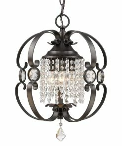 Golden Lighting American Farmhouse Ella Mini Chandelier