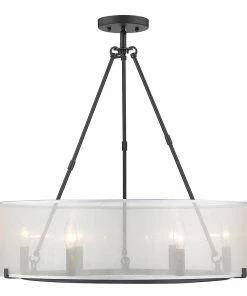 Golden Lighting Transitional Looks Alyssa 6 Light Semi-Flush - Short And Long Rod