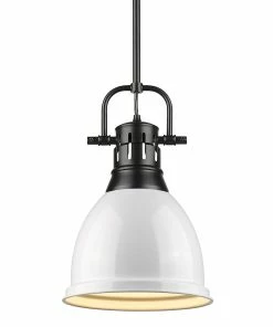 Golden Lighting American Farmhouse Duncan Small Pendant With Rod