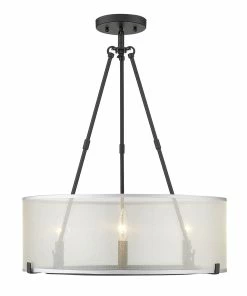 Golden Lighting Alyssa 3 Light Semi-Flush - Short Rod Only