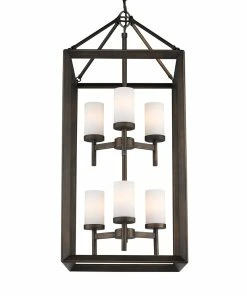 Golden Lighting American Farmhouse Smyth 6 Light Pendant - Closeout