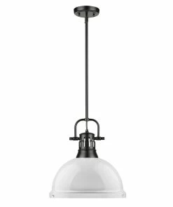 Hot Sale ๐คฉ Golden Lighting Duncan 1 Light Pendant With Rod American Farmhouse ๐ 75 Golden Lighting Duncan 1 Light Pendant With Rod American Farmhouse