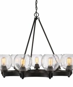 Golden Lighting Galveston 9 Light Chandelier American Farmhouse