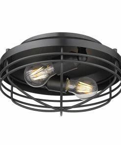 Outlet ๐ Golden Lighting Seaport Flush Mount American Farmhouse โ๏ธ 16 Golden Lighting Seaport Flush Mount American Farmhouse